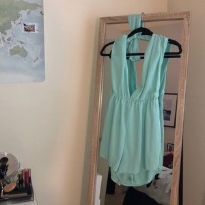 Light Blue Chiffon Romper
